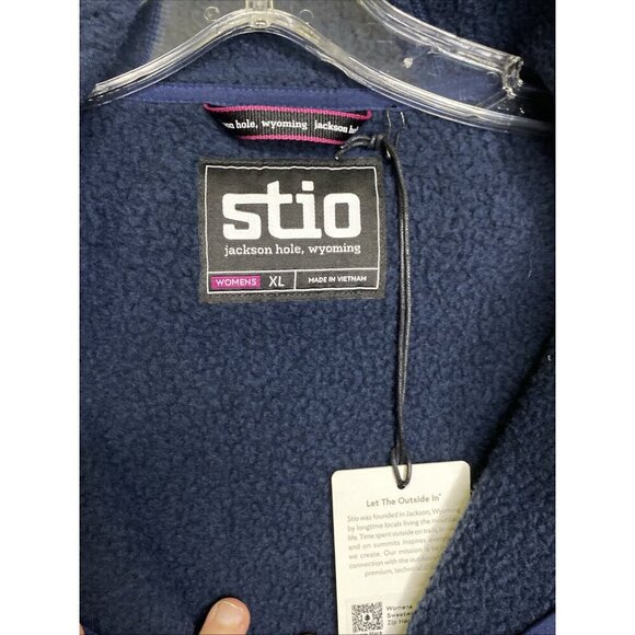 Stio Women’s Sweet water Fleece Full Zip Hoodie Mountain Shadow XL MSRP $159 - Picture 9 of 10